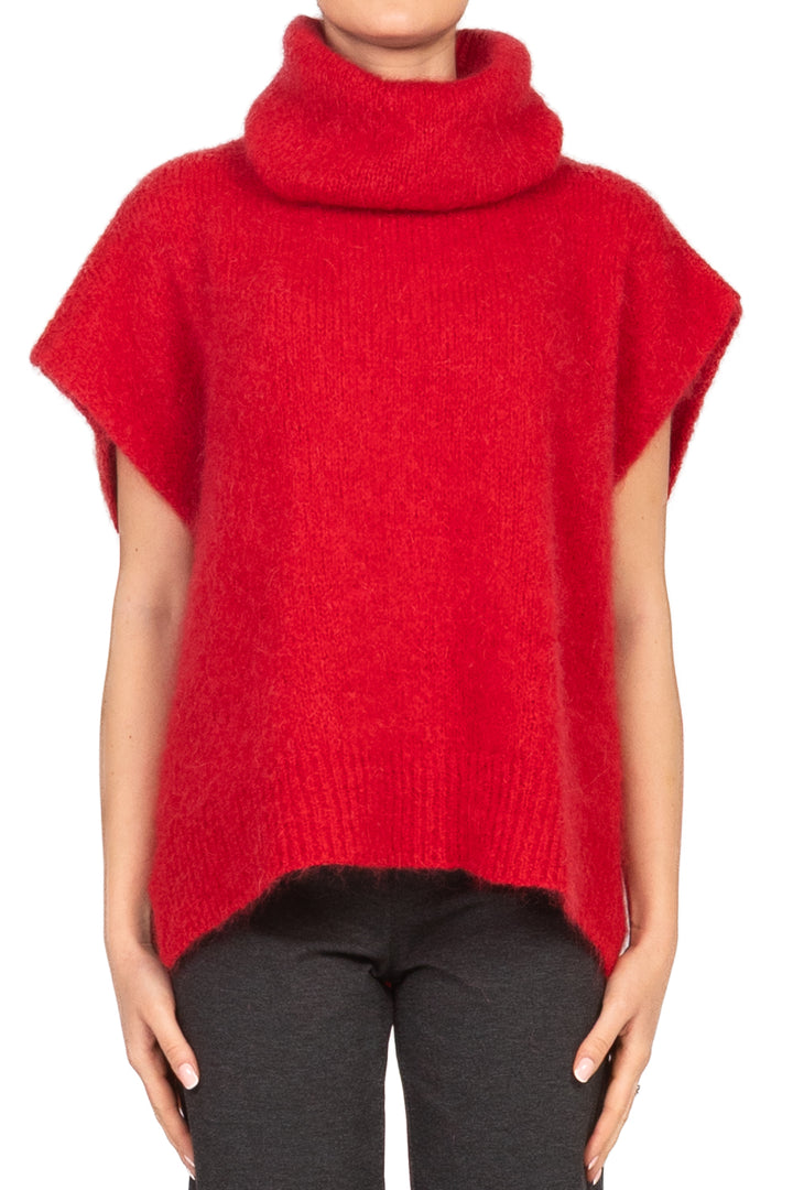 Dixie - Gilet over in mohair collo alto Art. M277Y238