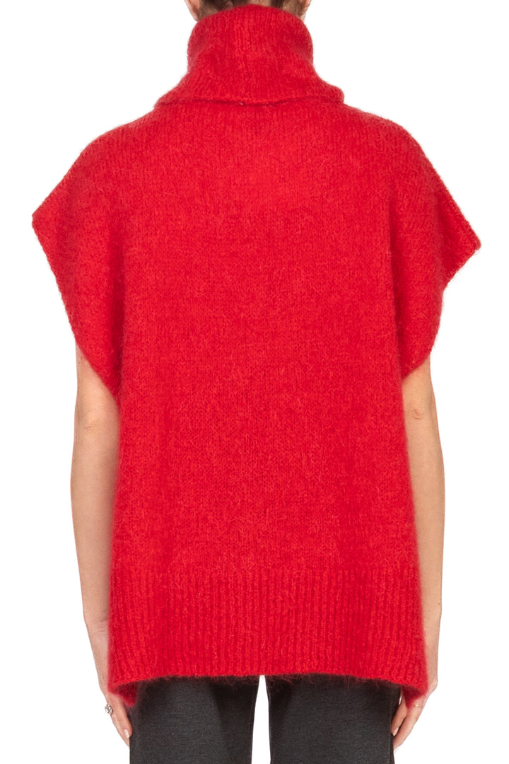 Dixie - Gilet over in mohair collo alto Art. M277Y238