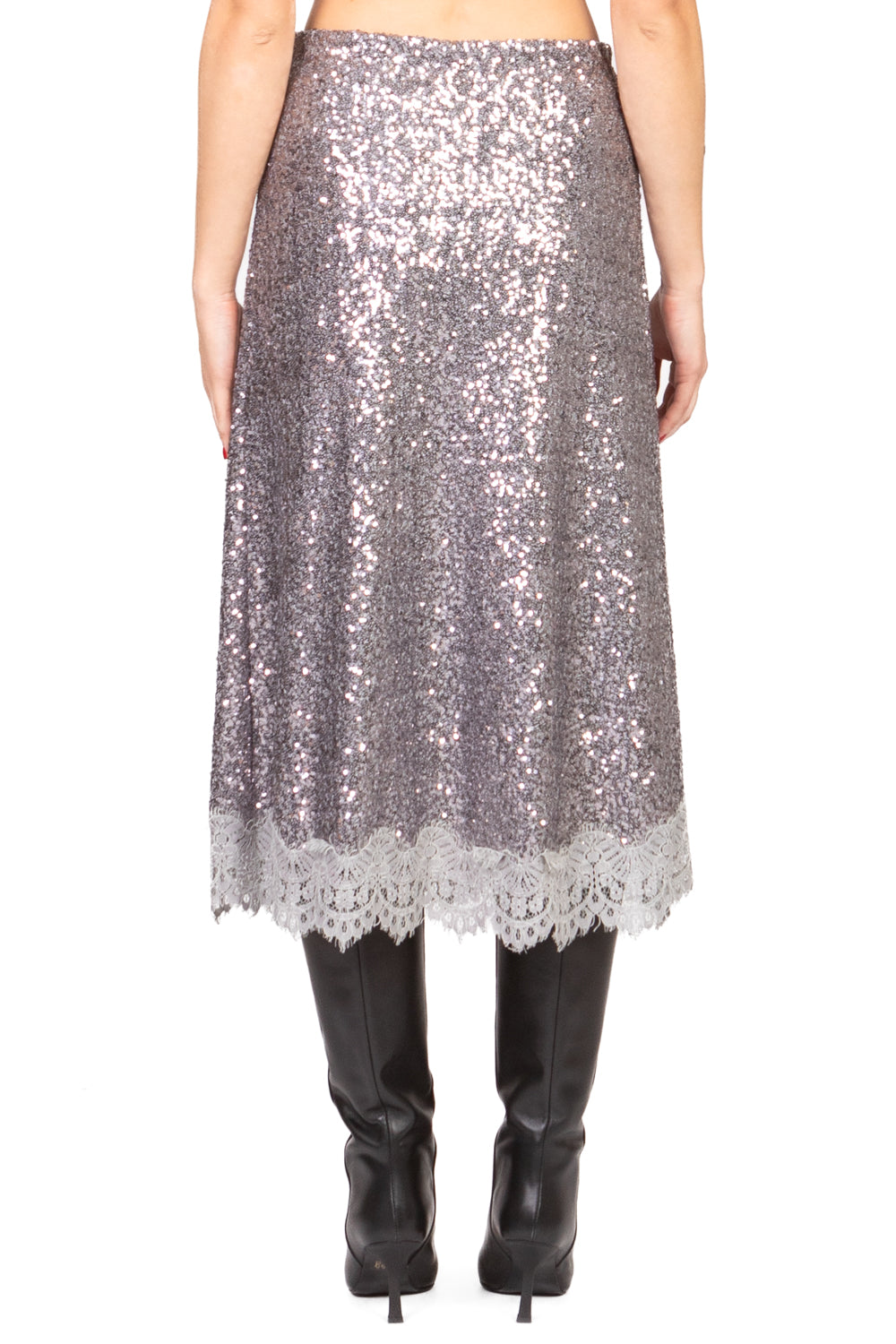 Tensione In - Gonna paillettes con pizzo Art. 37981