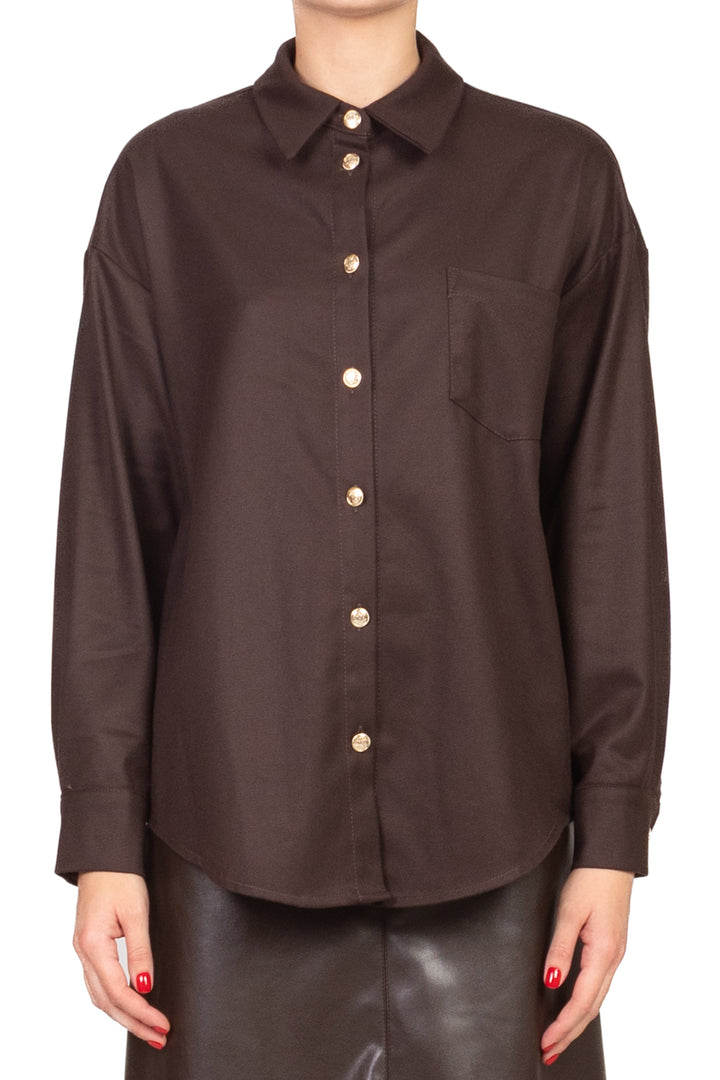 Tensione In - Camicia over con bottoni oro Art. 26C1361