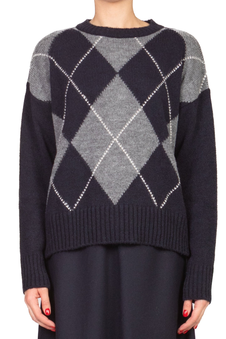 Tensione In - Maglia girocollo rombi intarsio Art. W5HMJ78A359