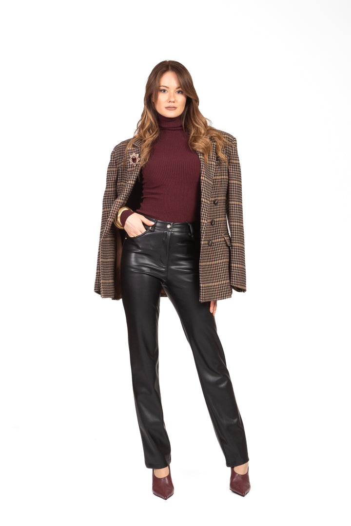 Tensione In - Pantalone ecopelle gamba dritta Art. 225202