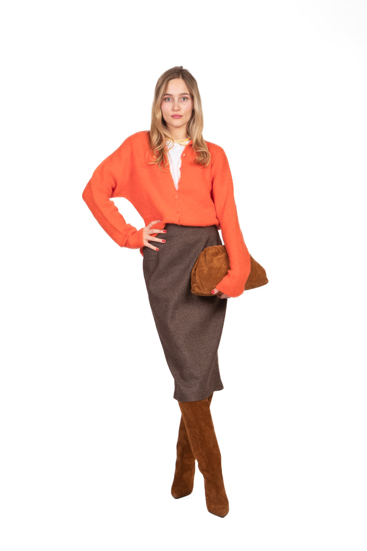 Kontatto - Cardigan girocollo in mohair Art. 3M0866CN