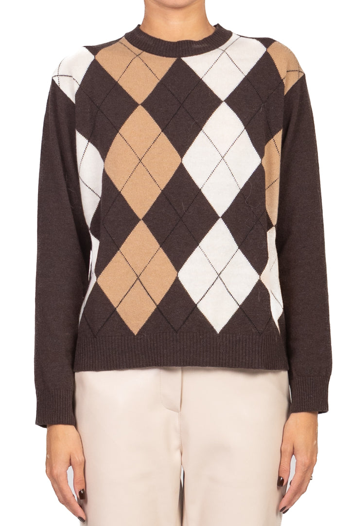 Tensione In - Maglia girocollo con rombi Art. W5HMJ77A359