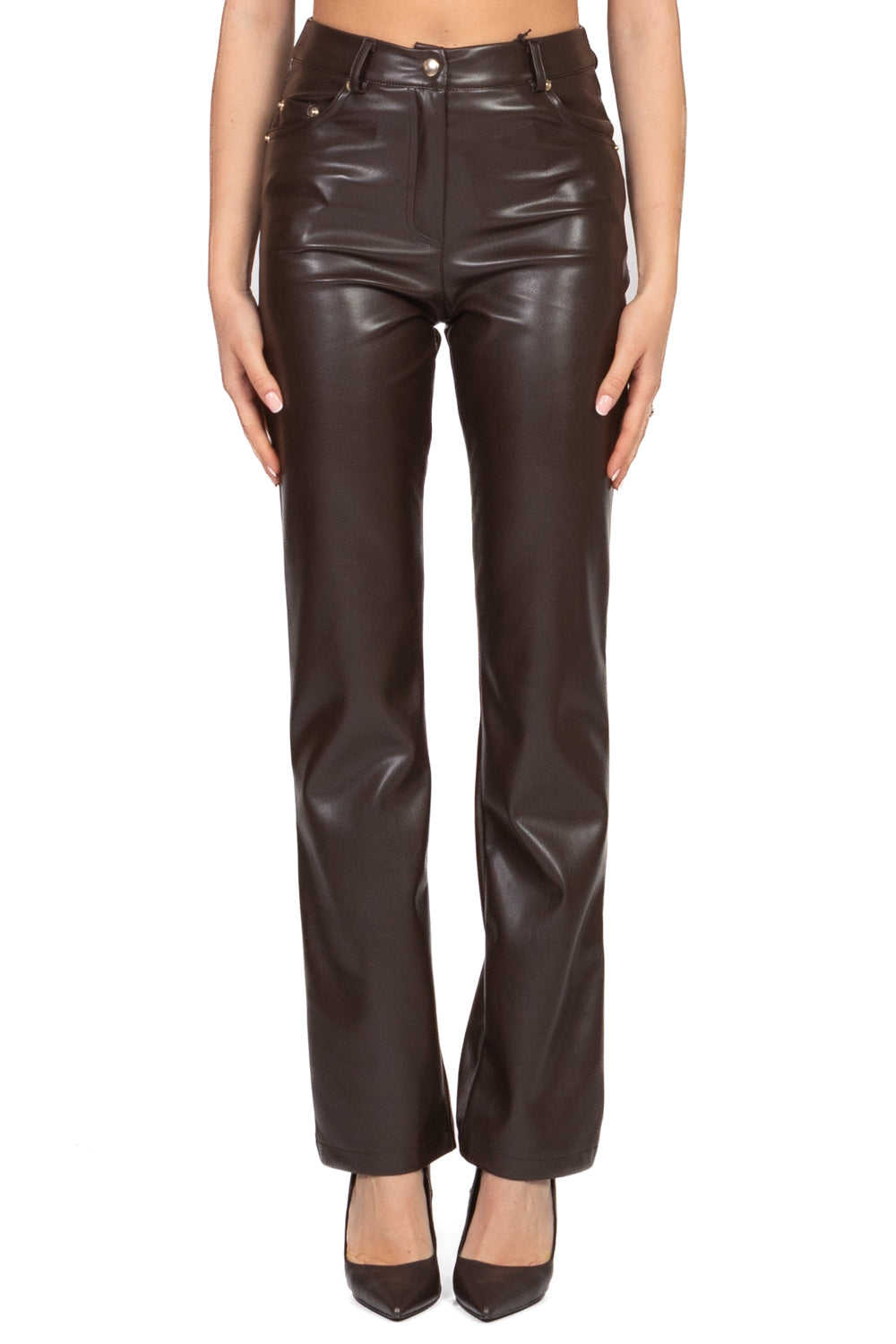 Tensione In - Pantalone ecopelle gamba dritta Art. 225202