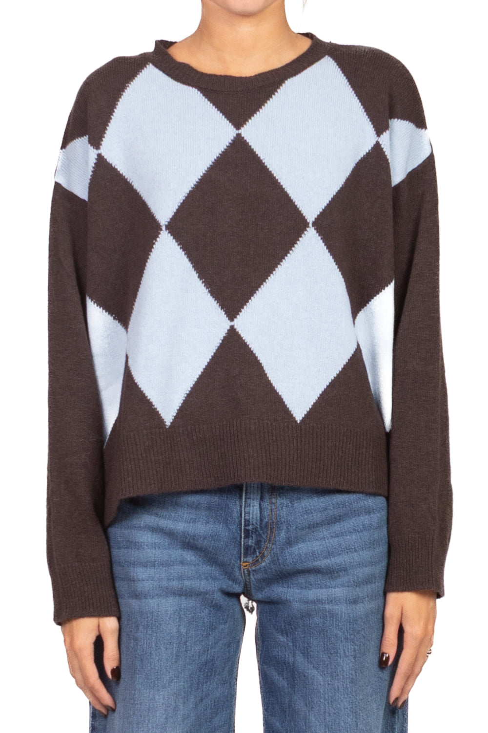 Tensione In - Maglia girocollo con rombi Art. W5HMJ73A359