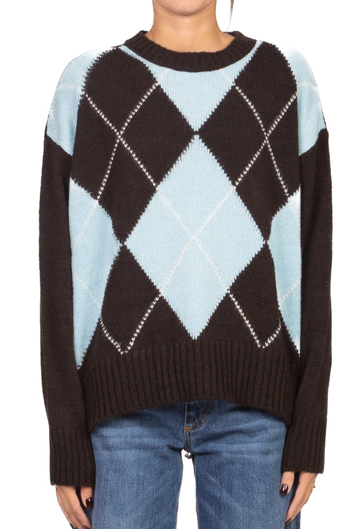 Tensione In - Maglia girocollo rombi intarsio Art. W5HMJ78A359