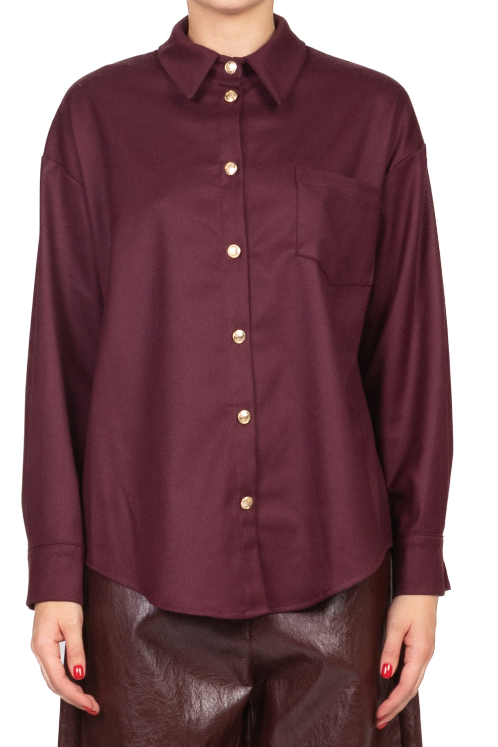 Tensione In - Camicia over con bottoni oro Art. 26C1361