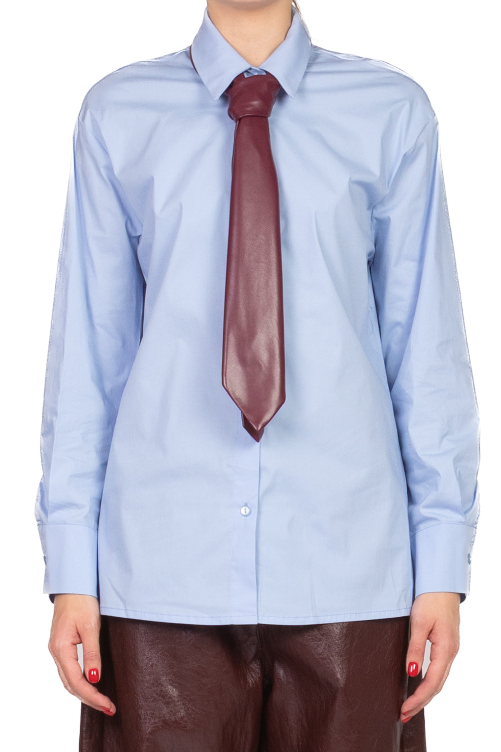 Tensione In - Camicia con cravatta ecopelle Art. 26C1335