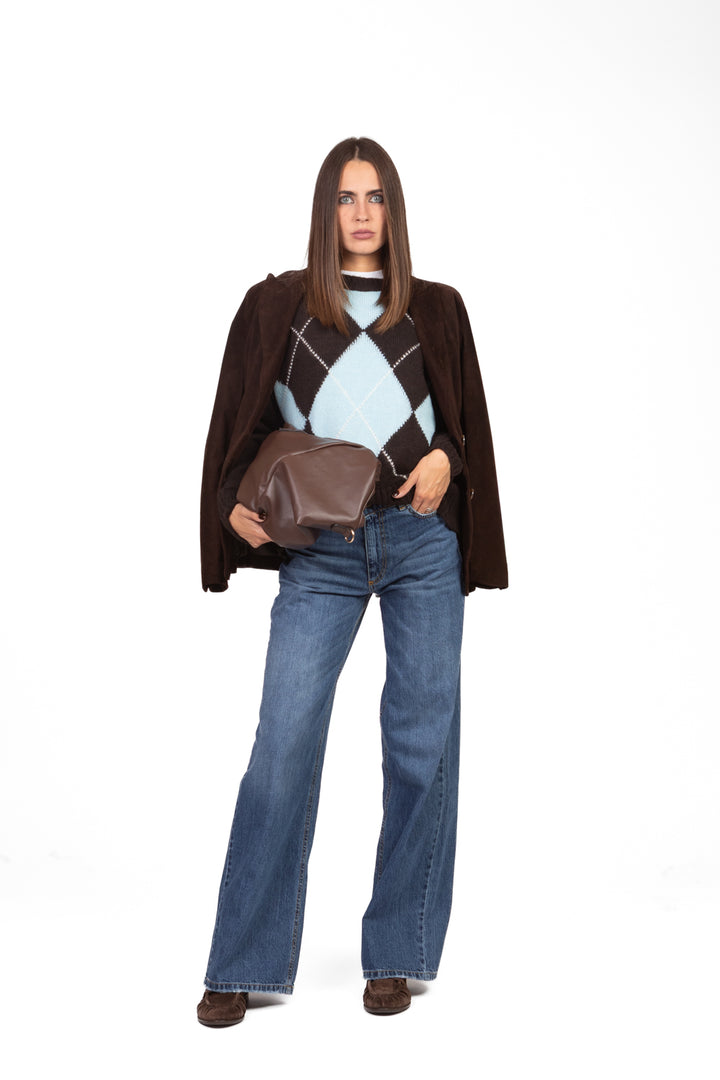 Tensione In - Maglia girocollo rombi intarsio Art. W5HMJ78A359