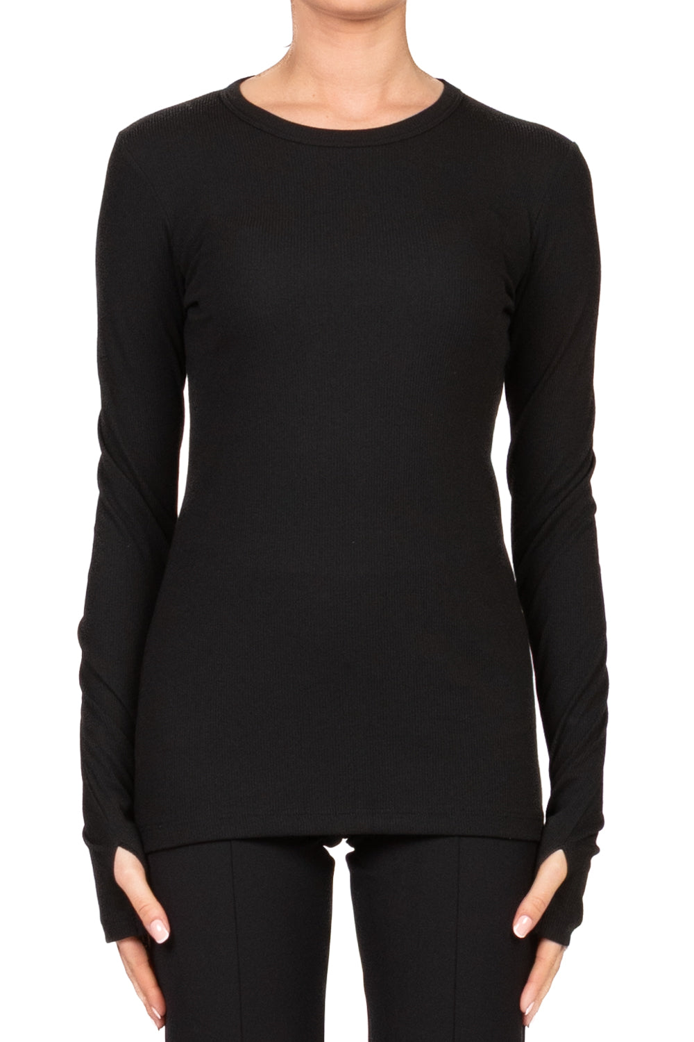 Vicolo - Maglia costine girocollo Art. UF0207