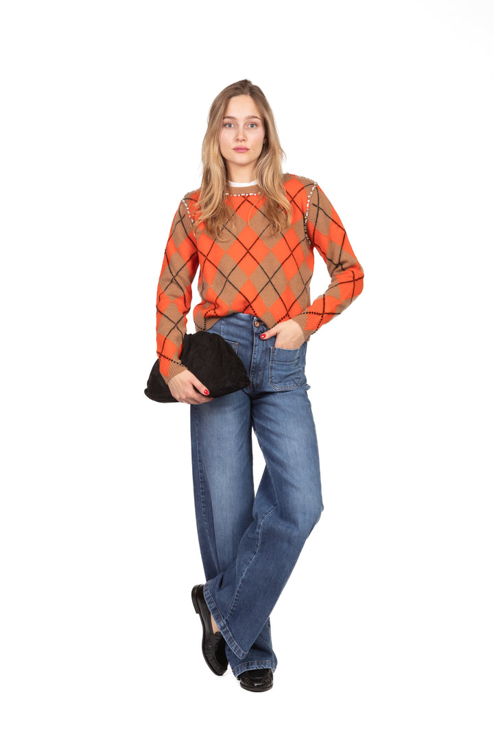 Vicolo - Maglia rombi profilo gioiello Art. 77057F