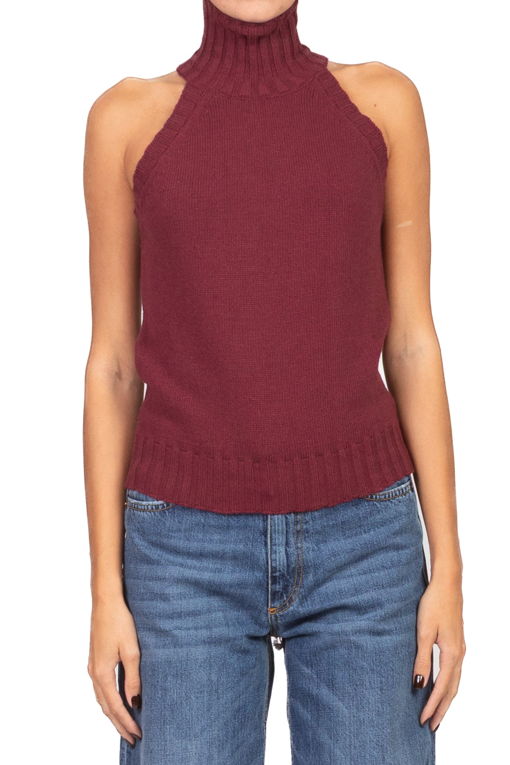 Vicolo - Maglia scollo americano collo alto Art. 77103F