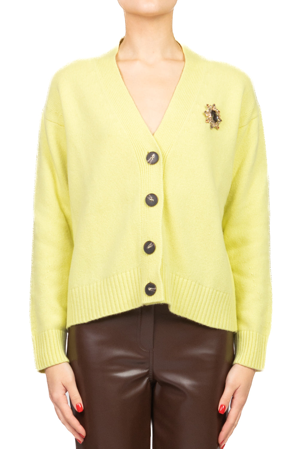 Motel - Cardigan scollo v con spilla Art. D82076