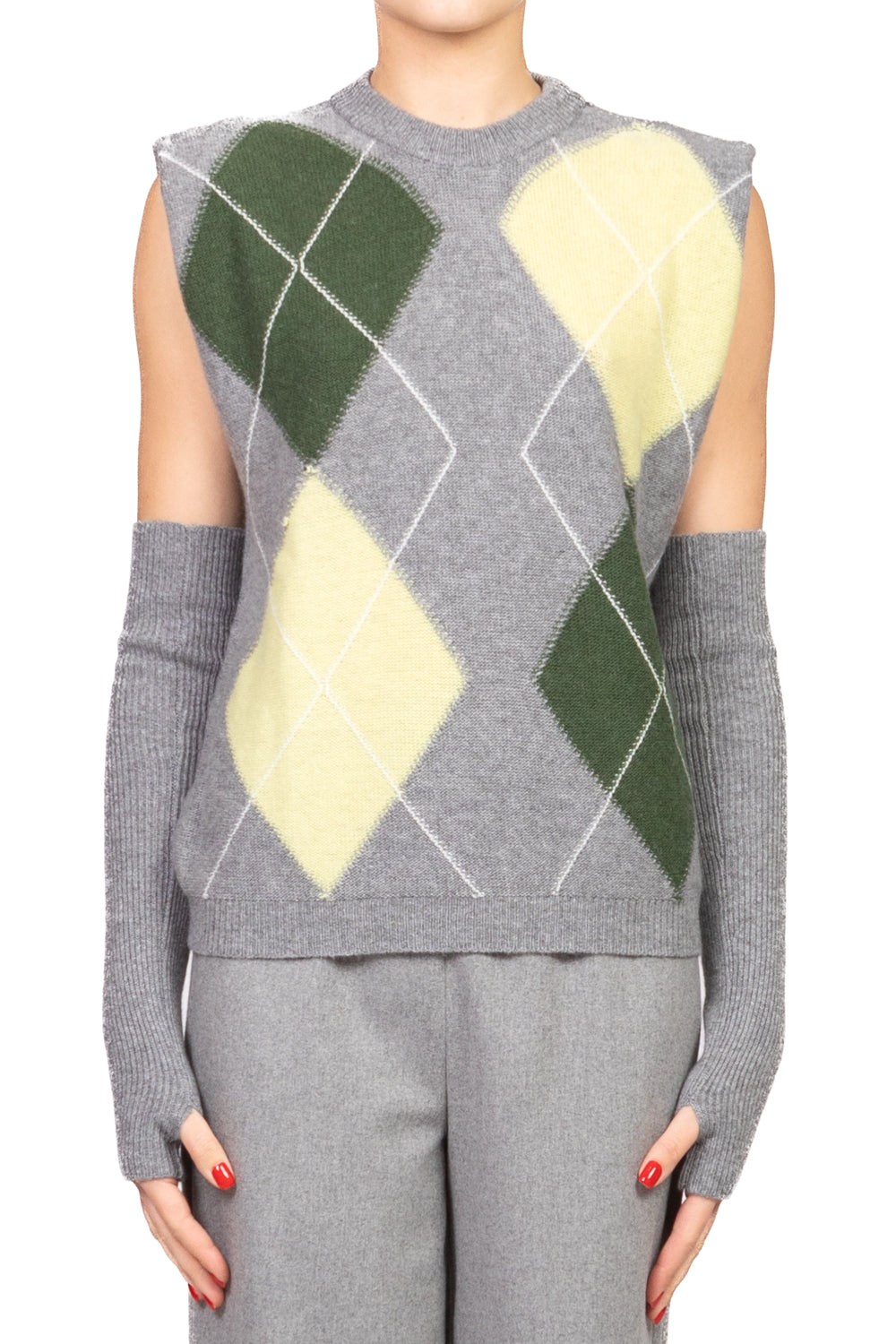 Vicolo - Gilet rombi con manicotti Art. 77346F