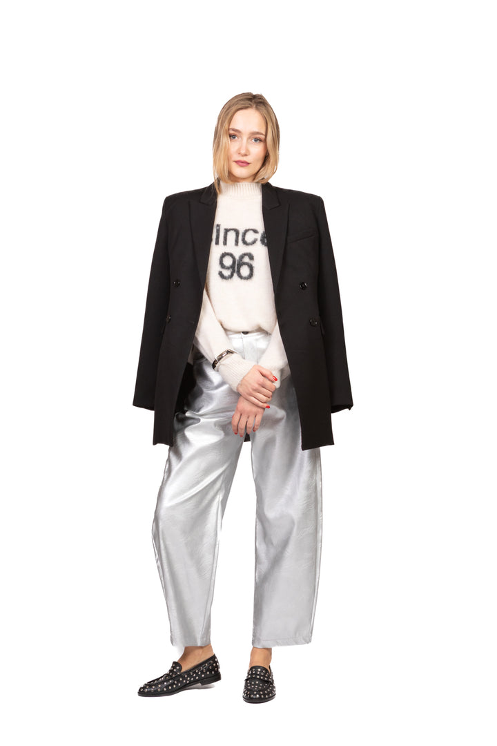 Vicolo - Pantalone barrel ecopelle laminato Art. TF2051