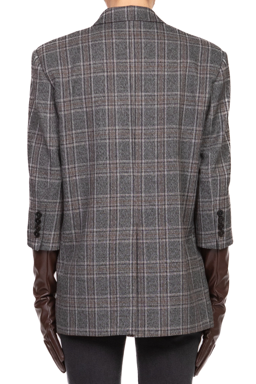 Vicolo - Giacca check manica 3/4 con guanti Art. TF2147