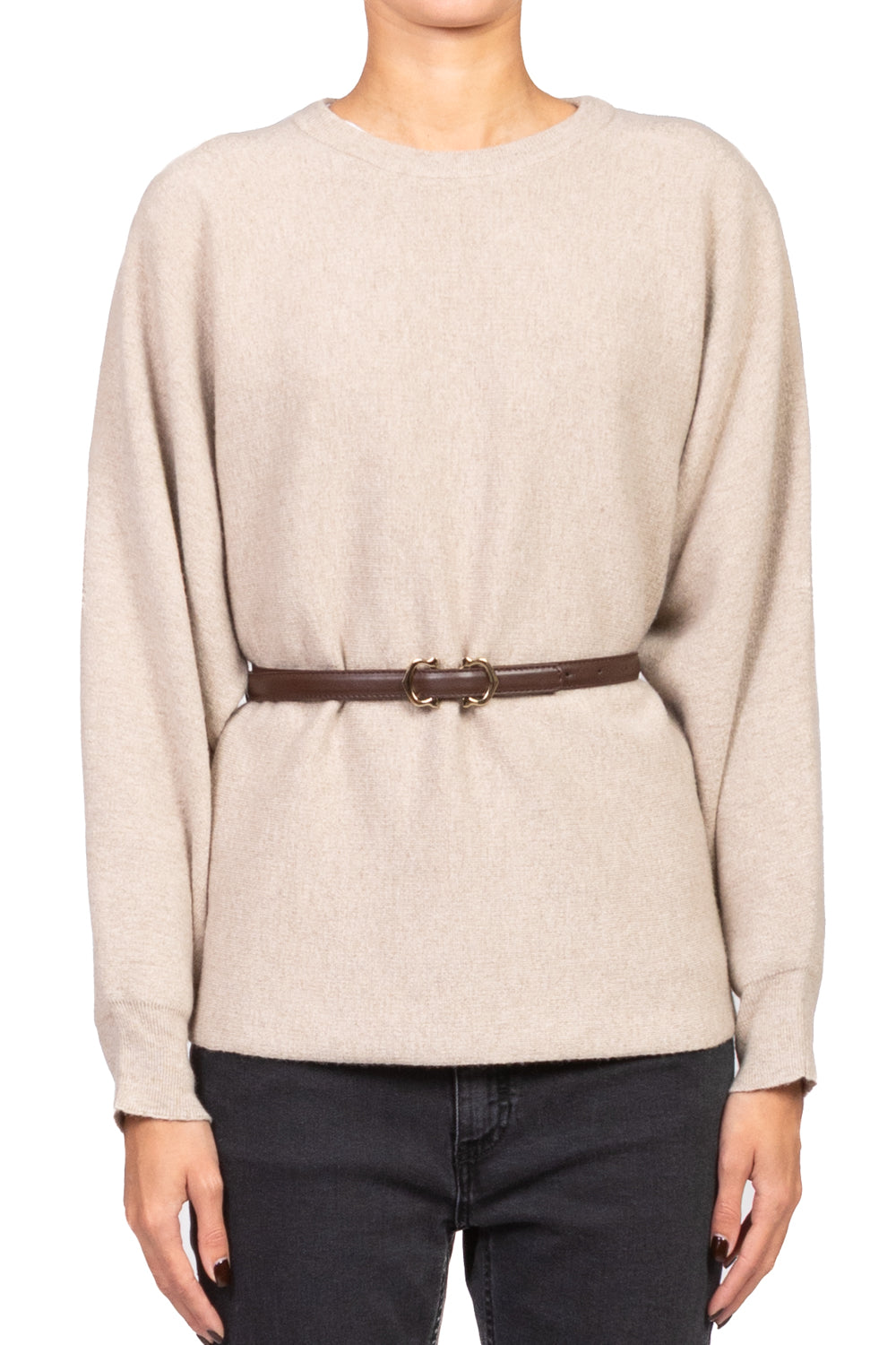 Vicolo - Maglia manica palloncino con cintura Art. 22207F