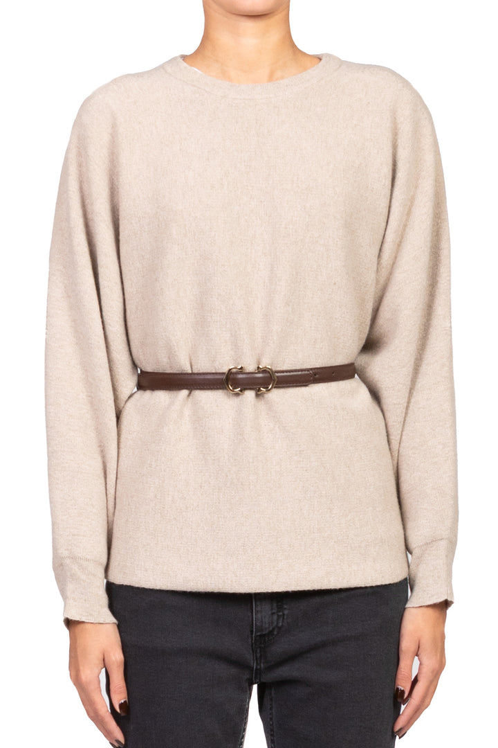 Vicolo - Maglia manica palloncino con cintura Art. 22207F