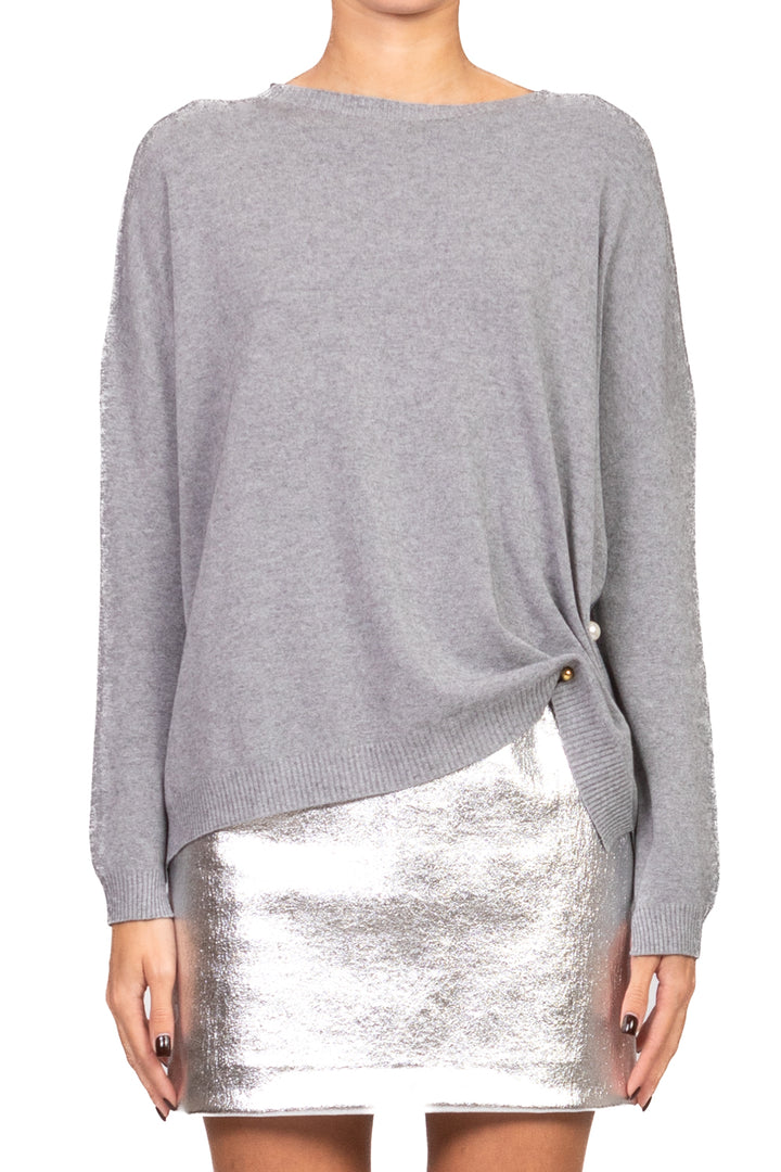 Vicolo - Maglia scollo a barca con spilla perla Art. 22228F