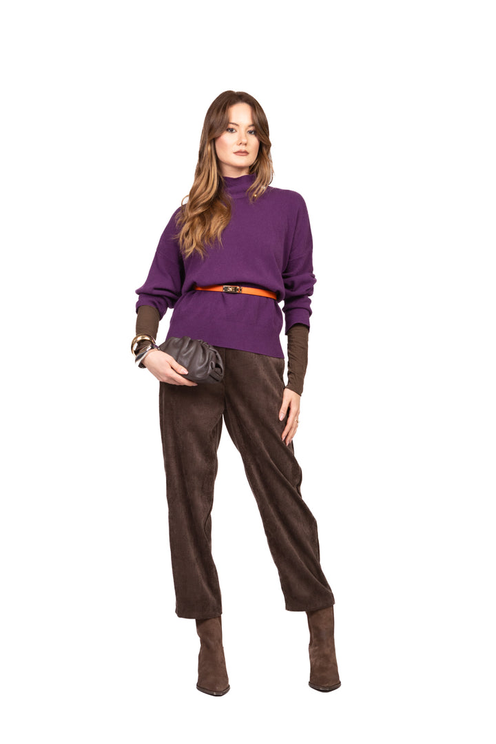 Vicolo - Maglia collo alto con spilla perla Art. 22227F