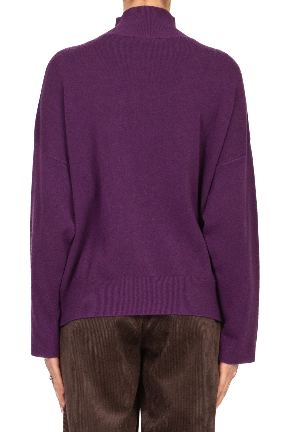 Vicolo - Maglia collo alto con spilla perla Art. 22227F