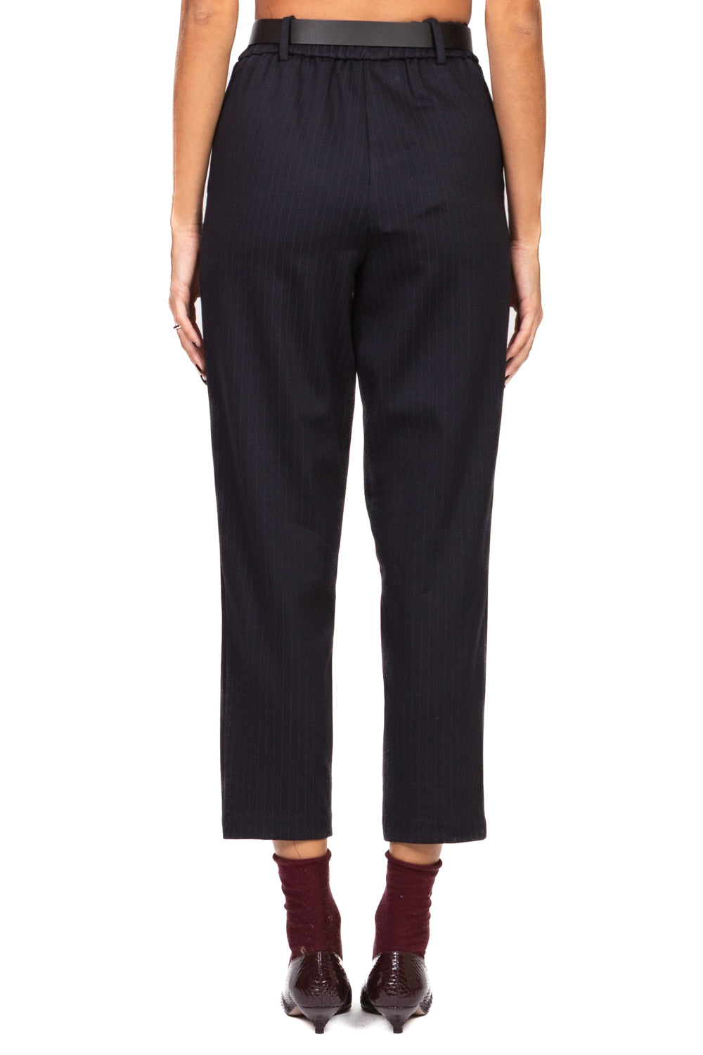 Tensione In - Pantalone carrot gessato punto milano Art. 26P1548