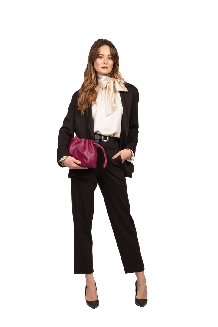 Tensione In - Blusa satin fiocco posteriore Art. 38110