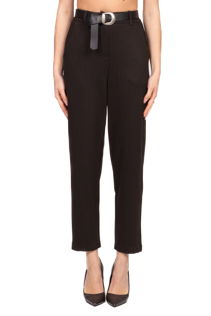 Tensione In - Pantalone carrot gessato punto milano Art. 26P1548