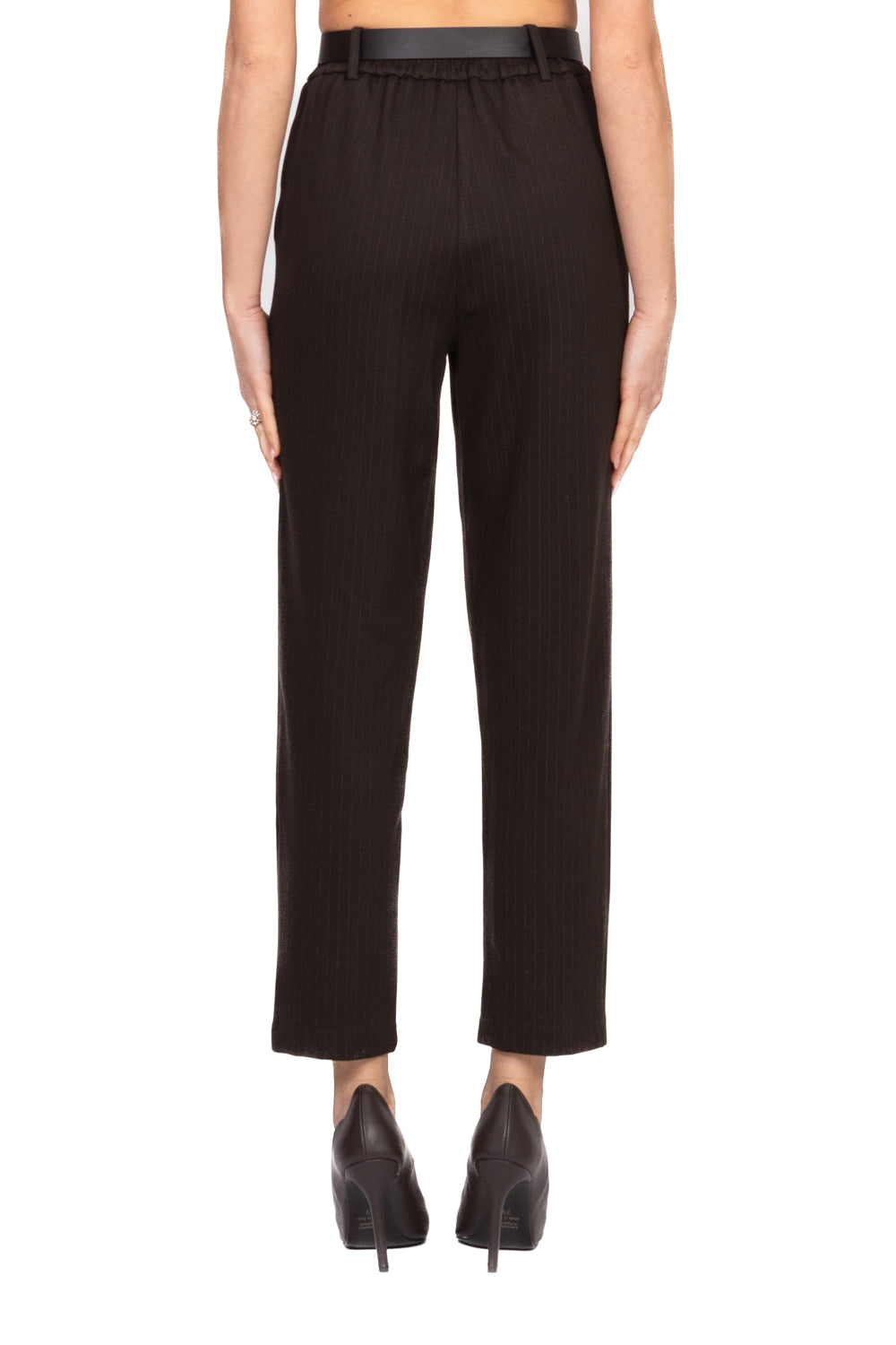 Tensione In - Pantalone carrot gessato punto milano Art. 26P1548