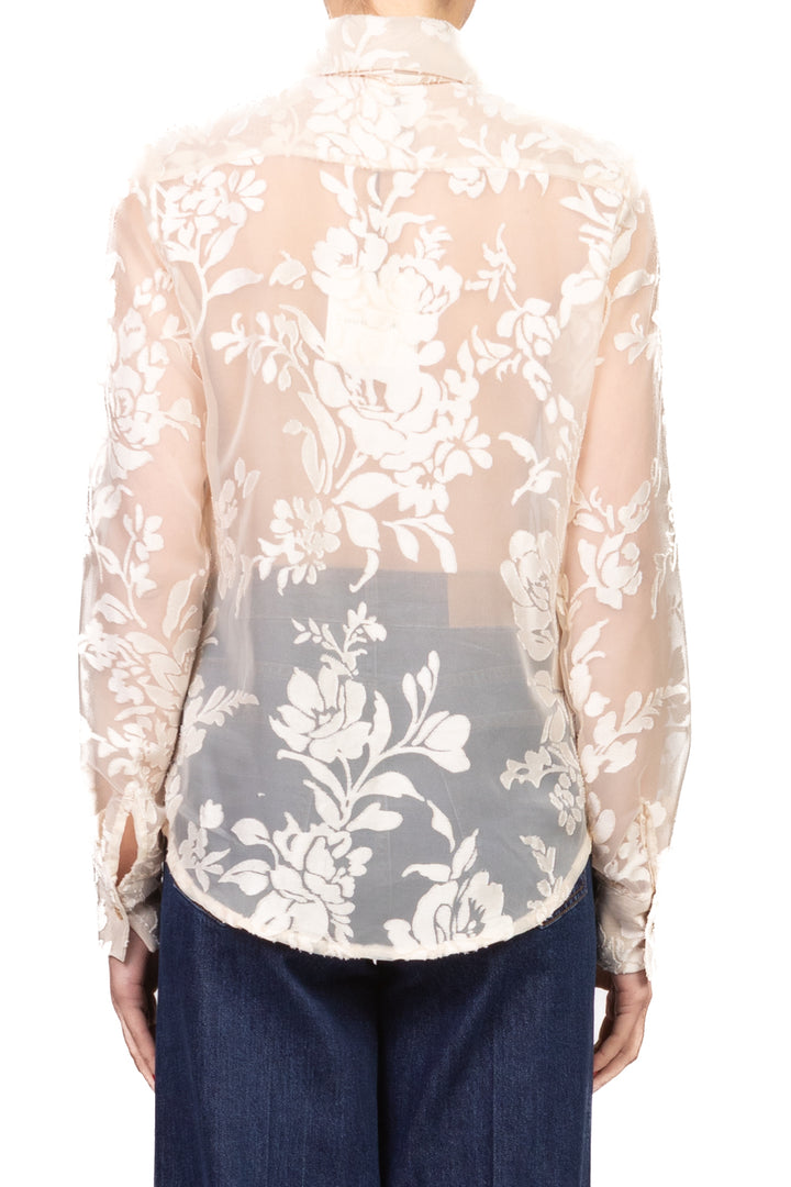 Tensione In - Camicia ricamo floreale con fusciacca Art. 38115