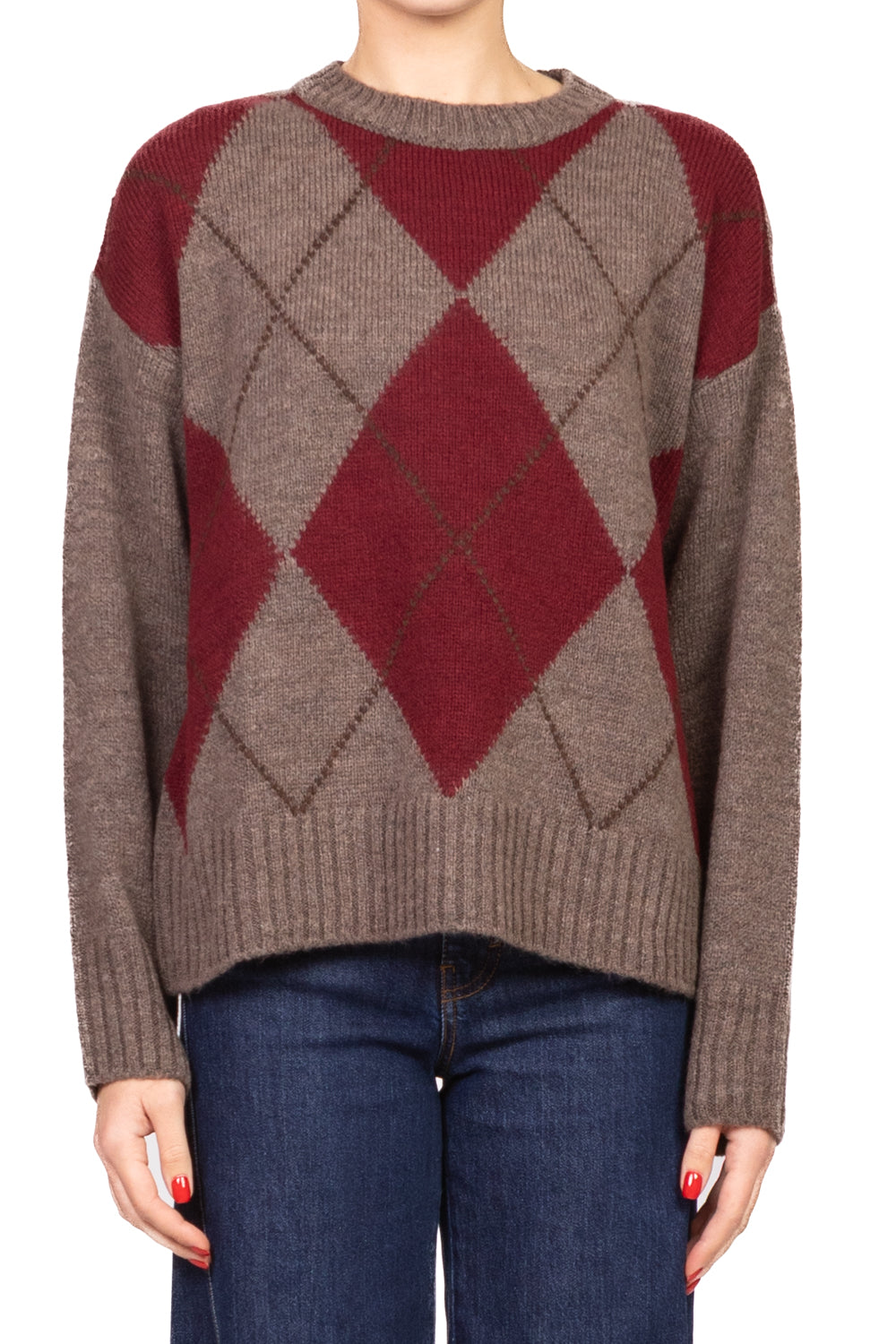 Tensione In - Maglia girocollo rombi Art. W5HMJ78A359