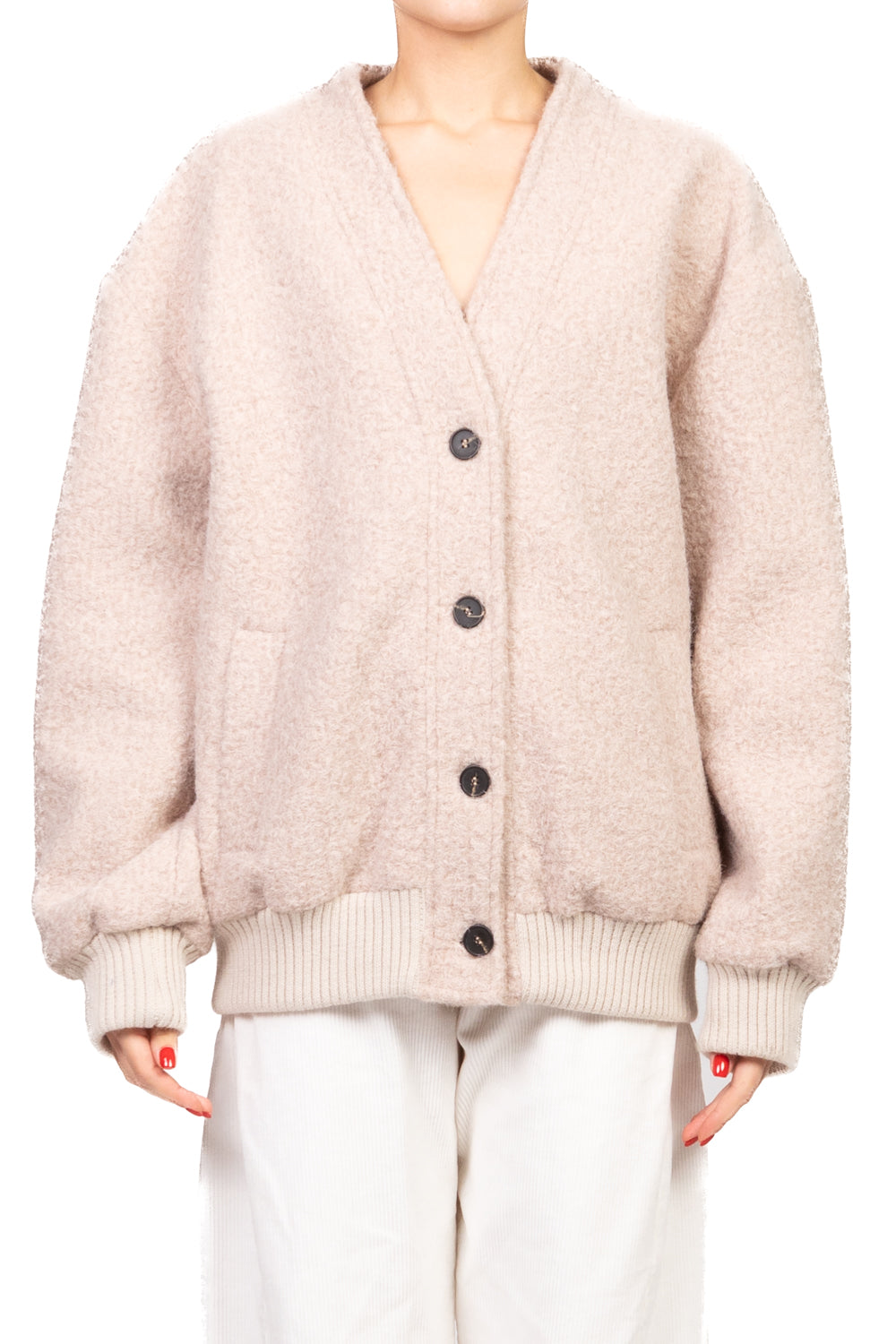 Tensione In - Bomber bouclé scollo v Art. 26B1601