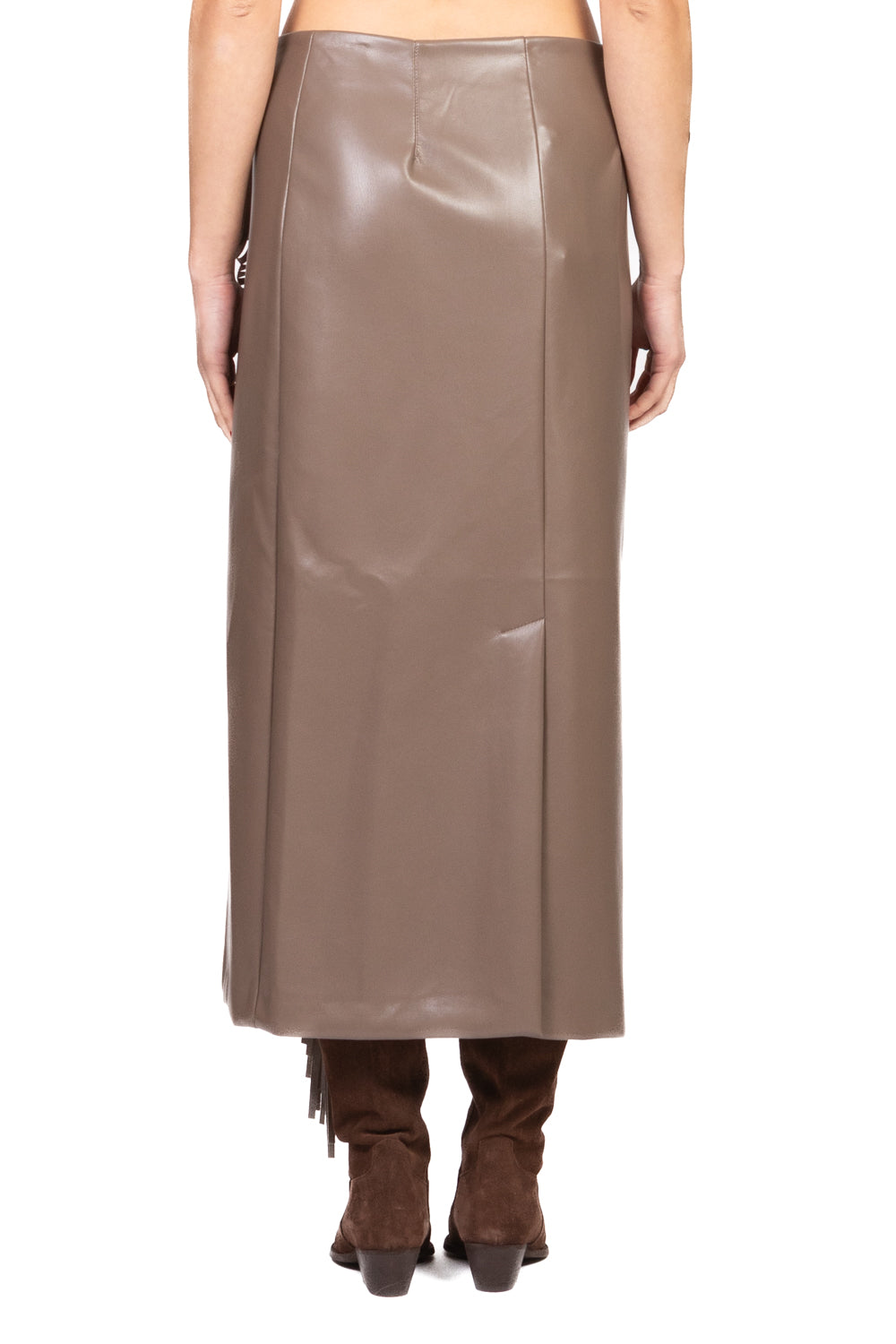 Tensione In - Gonna ecopelle portafoglio con frange Art. 38067