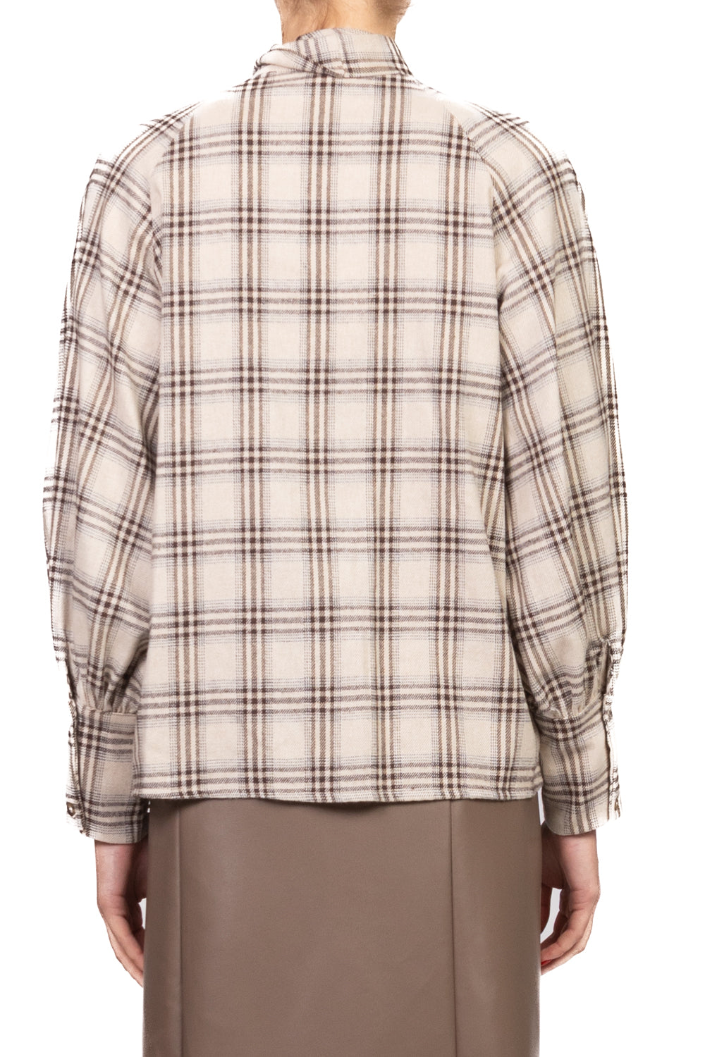 Tensione In - Camicia check flanella con fiocco Art. 26C1585