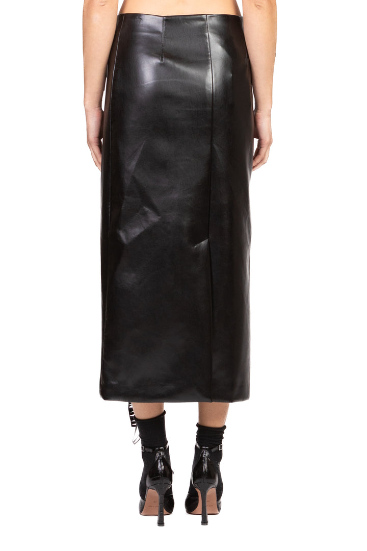 Tensione In - Gonna ecopelle portafoglio con frange Art. 38067