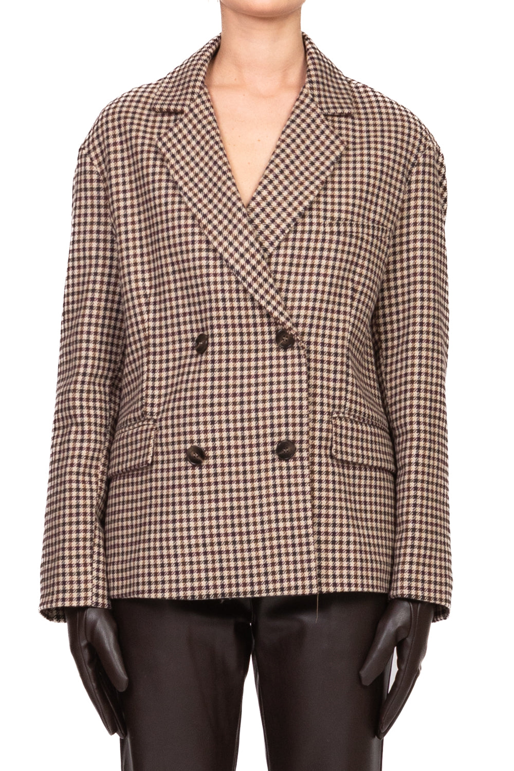 Tensione In - Giacca doppio petto quadretti con guanti Art. 26B1564