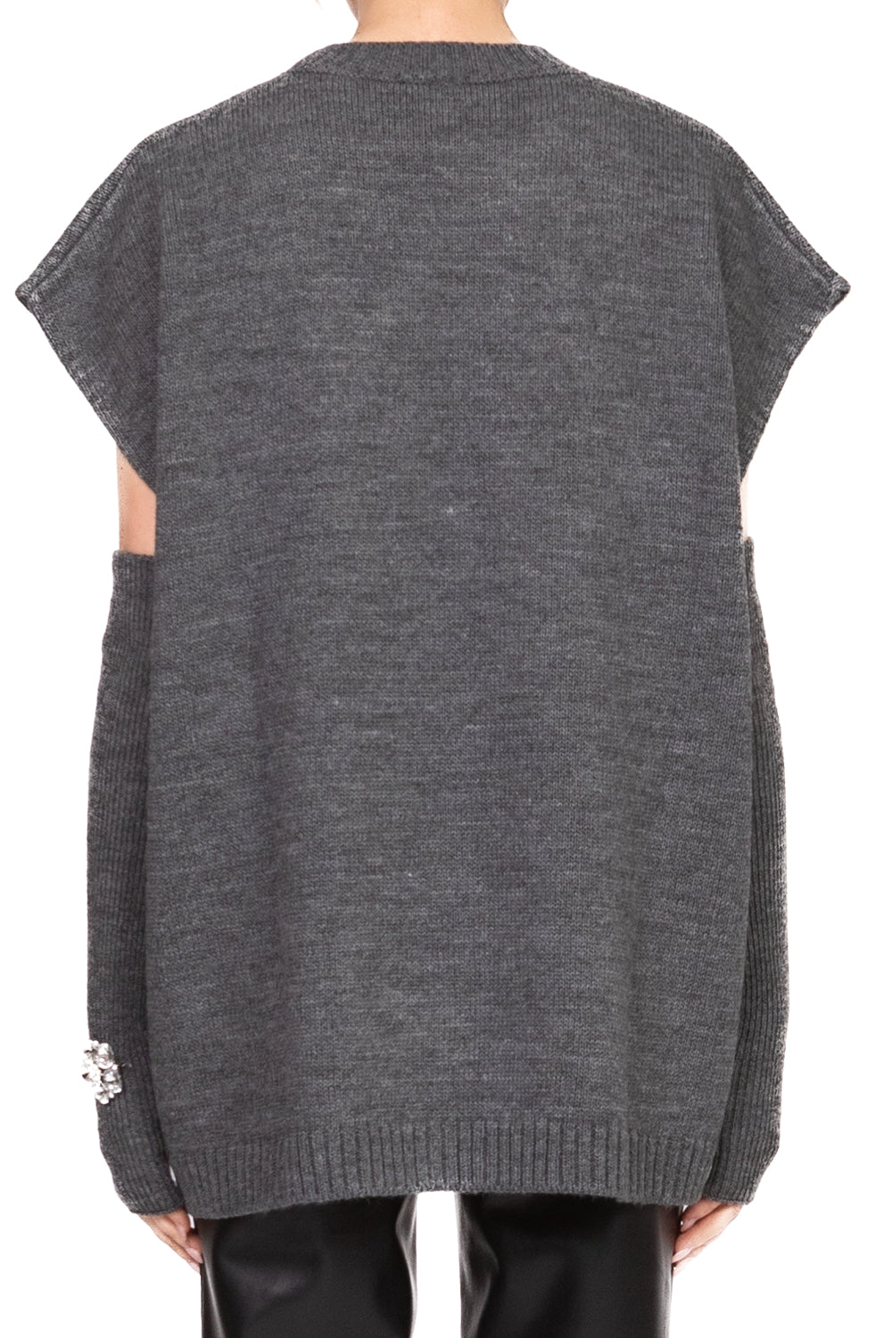 Tensione In - Gilet over con manicotti e applicazioni Art. W5HMT29A400