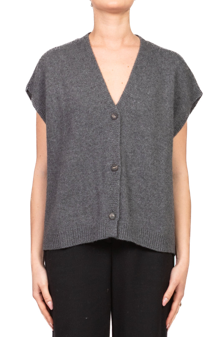 Tensione In - Gilet scollo a v con bottoni Art. D80014