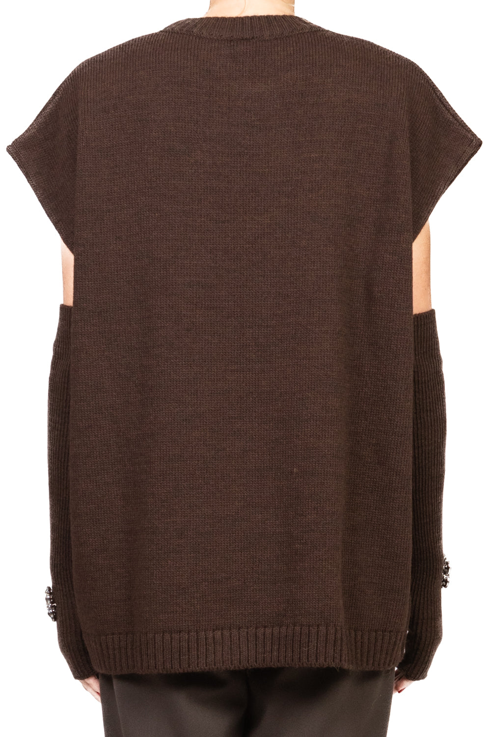 Tensione In - Gilet over con manicotti e applicazioni Art. W5HMT29A400