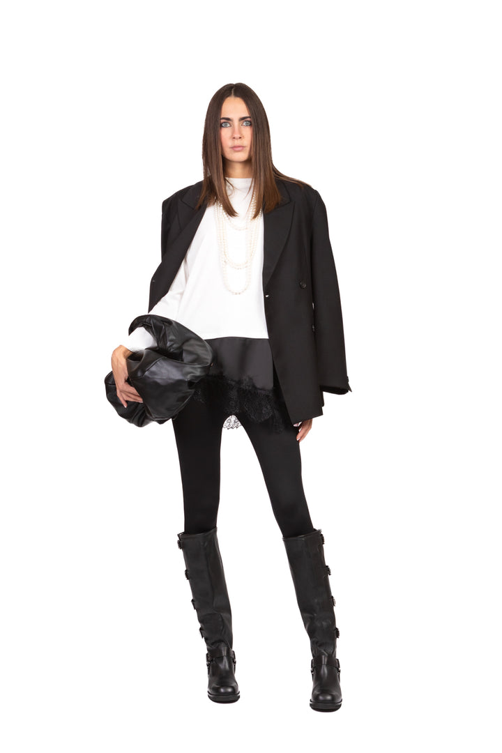 Tensione In - T-shirt manica lunga con pizzo Art. FW250098