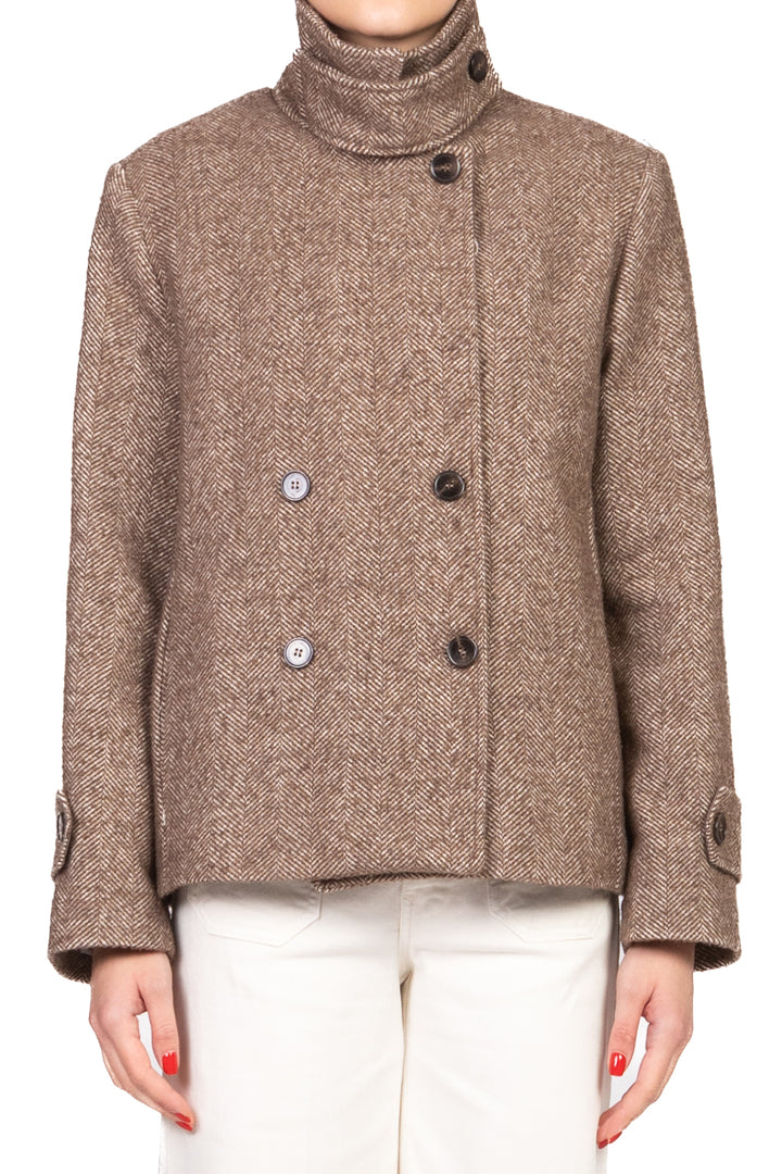 Tensione In - Giacca cappotto spigata con colletto Art. 26B1589