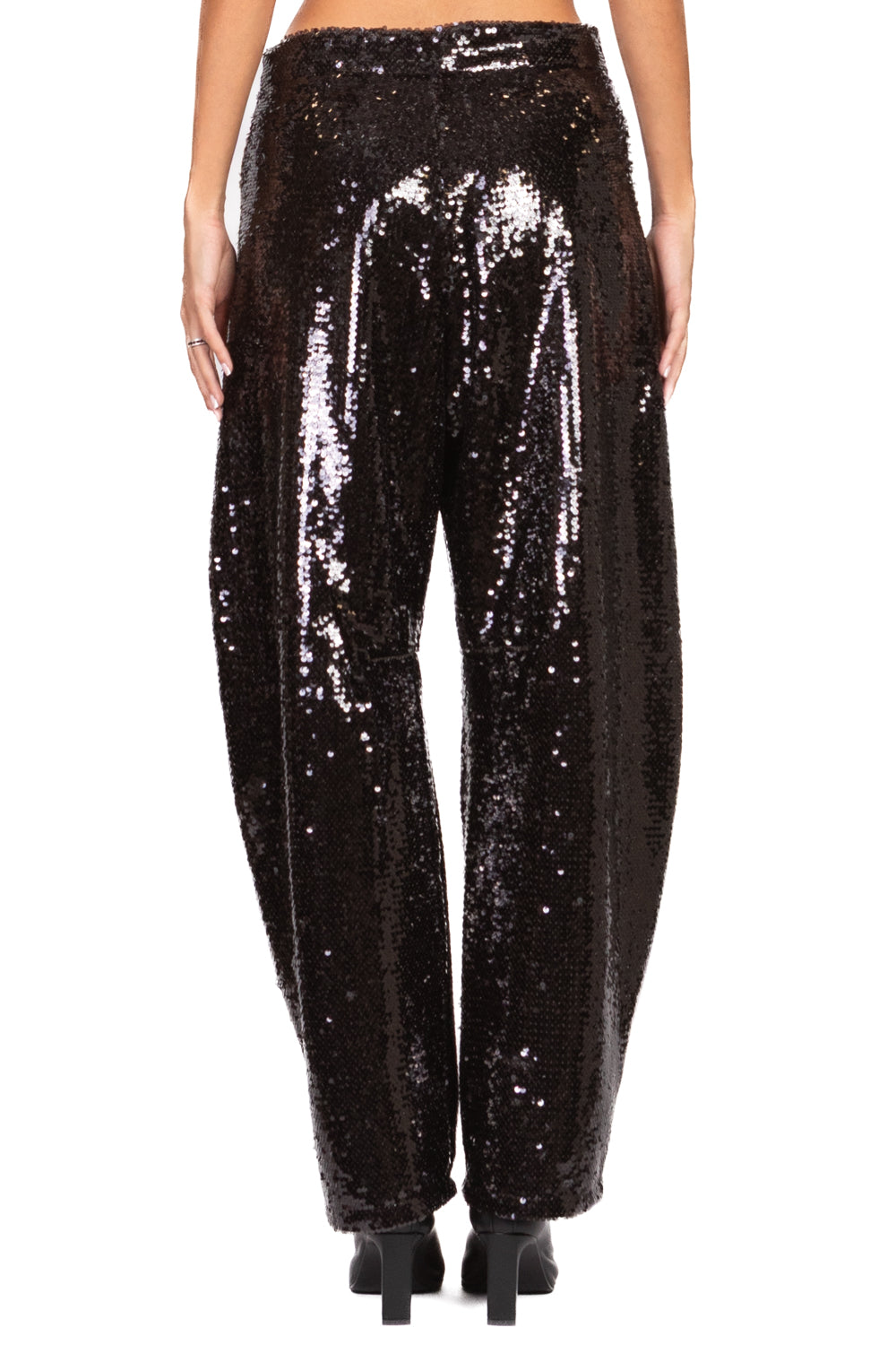 Tensione In - Pantalone barrel in paillettes Art. W25PC14