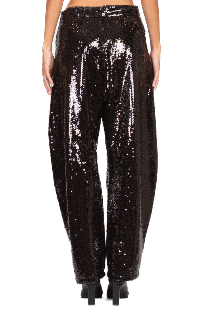 Tensione In - Pantalone barrel in paillettes Art. W25PC14