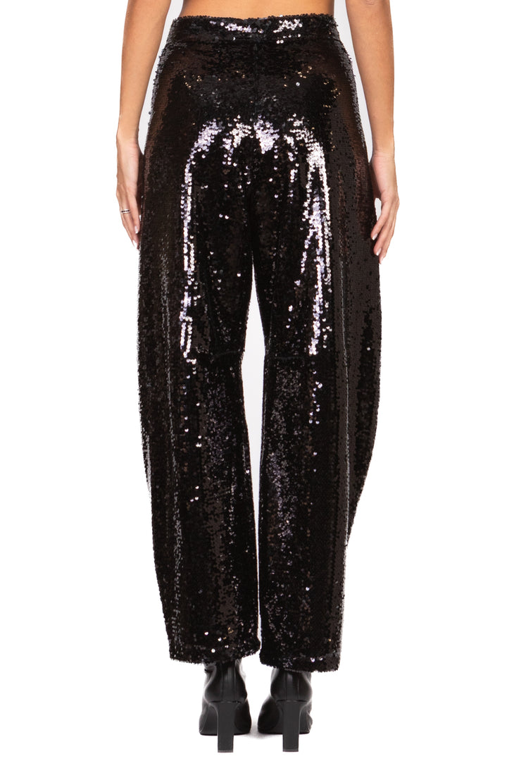 Tensione In - Pantalone barrel in paillettes Art. W25PC14