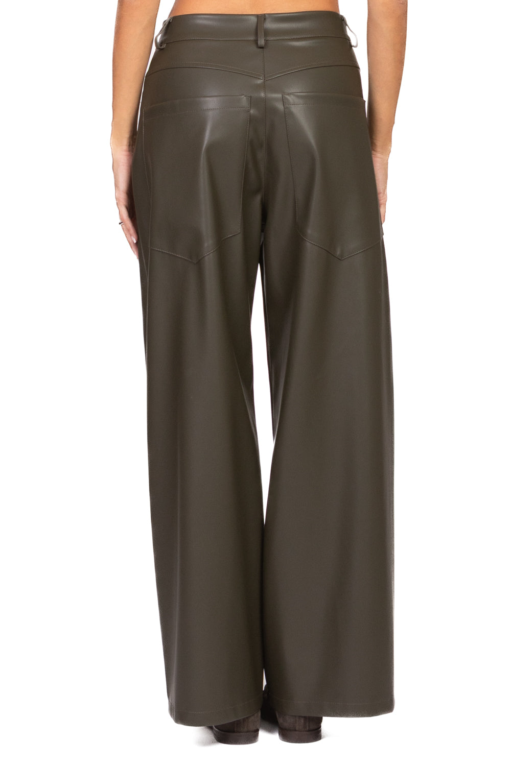 Tensione In - Pantalone ecopelle palazzo con tasconi Art. 224155-25