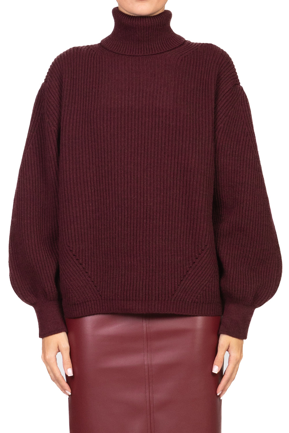 Tensione In - Maglia collo alto manica palloncino Art. W5HMJ46A400AT