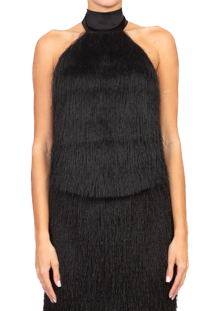 Dixie - Top scollo americano con frange Art. R067Y030