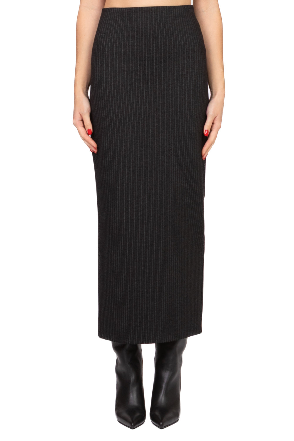 Tensione In - Gonna longuette gessata Art. 26G1627