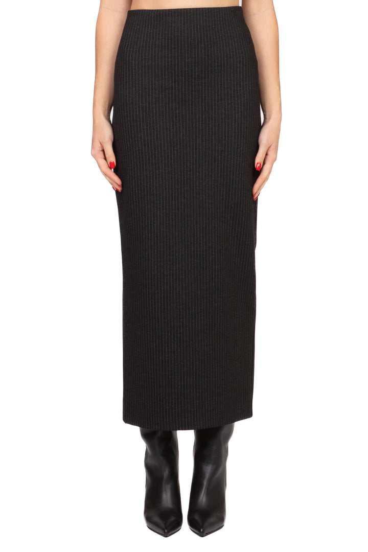 Tensione In - Gonna longuette gessata Art. 26G1627